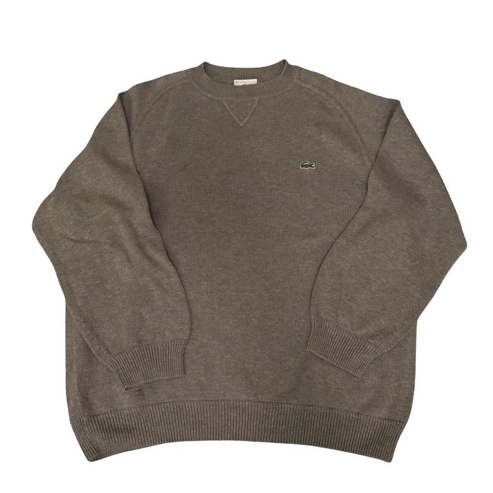 Lacoste Crewneck Gray Cotton Sweater